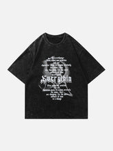 T-Shirt mit Gothic-Buchstaben-Print